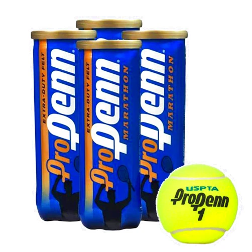 Penn Pro Marathon Extra-Duty Tennis Balls, 3 Ball Can (4-Pack)