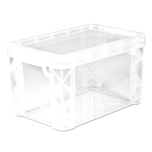 Advantus Super Stacker Storage Boxes, Holds 400 3 X 5 Cards, 6.25 X 3.88 X 3.5, Plastic, Clear