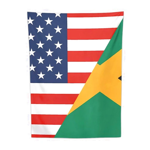 Generic Flag of U.S. Jamaica Flag Funny Tapestry Wall Hanging Aesthetic Blanket Room Decoration for Picnic Beach Mat