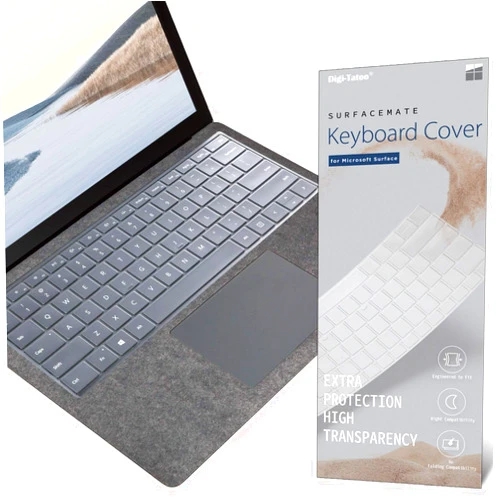 Digi-Tatoo Keyboard Cover Protector Skin for Microsoft Surface Laptop 5 (2022 Release) / Laptop 4 / Laptop 3 13.5''/15'', Premium Ultra Thin, High Transparency, US Keyboard Layout