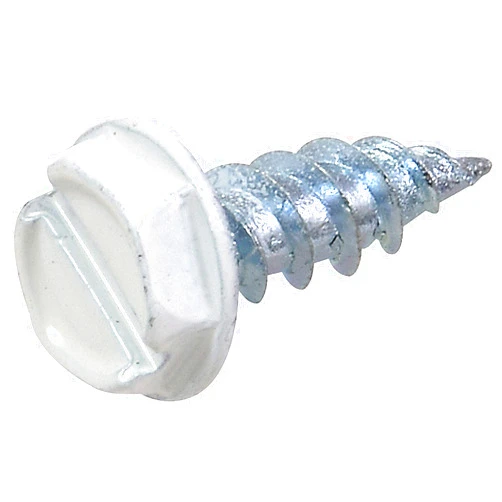 HILLMAN 35263 White Painted Hex Washer-Head Self-Piercing Screws (#7 x 1/2