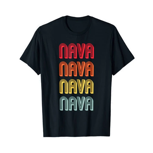 Customized Last Name Custom Family Christmas Team NAVA Gift Surname Funny Retro Vintage 80s Birthday Reunion T-Shirt