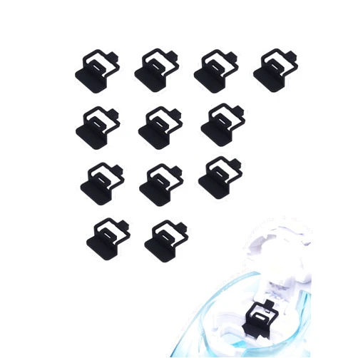 Enadvd 12 PCS Silicone Pods Refills Accessories for Navage Nasal Care, Save Salt for Easy Operation (Black)