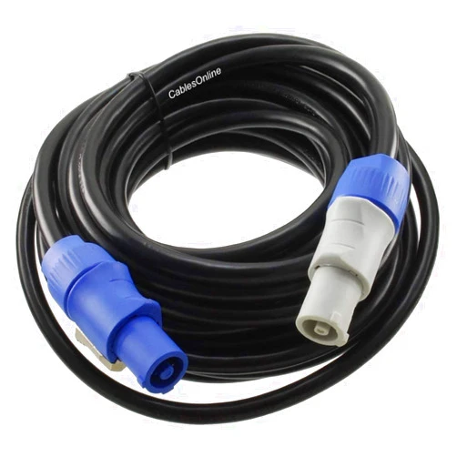 CABLESONLINE.COM ATLANTIC COMPUTERTECH CablesOnline, 15ft. 16AWG Stage Lighting Fixture PowerCon-Compatible Power-Through Jumper Cable, PC-KA615