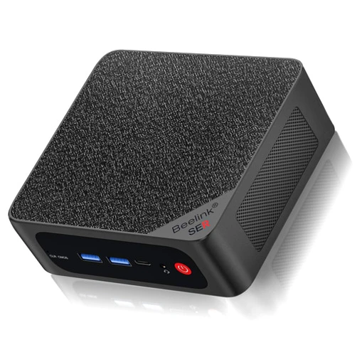 Beelink Mini PC SER5 MAX, AMD Ryzen 7 5800H(8C/16T,up to 4.4 GHz),Mini Computer 16GB DDR4 RAM 500GB M.2 SSD Graphics 8 core 2000 MHz Wifi6/BT5.2/HDMI+DP+Type-C,Support Three-Screen Display