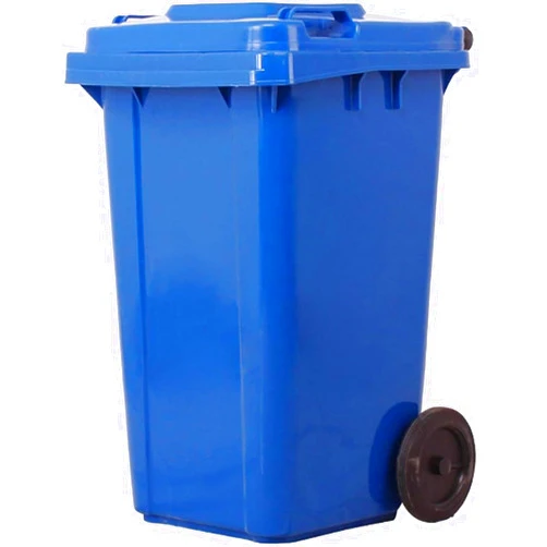 AMAZWI Outdoor Trash Can Waste Container with Lid Heavy-Duty Outdoor Garbage Can with Handles, Heavy-Duty Construction, Perfect Back Yard, Deck Garage Trash Can(Blue,120L)