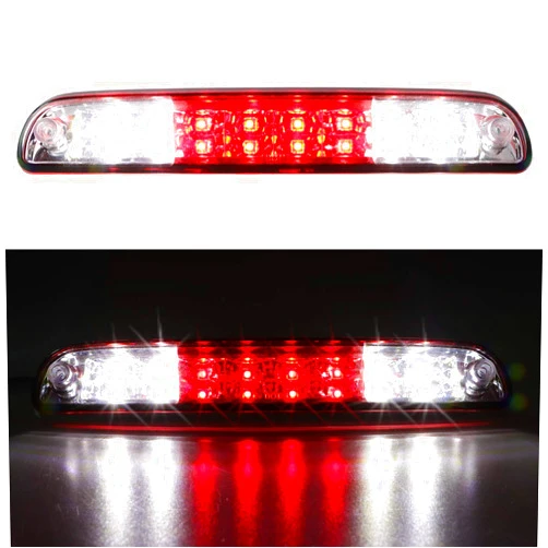Dibanyou LED 3rd Brake Light For 99-16 Ford F250 F350 F-450 F-550 Super Duty 93-11 Ford Ranger, 01-05 Ford Explorer Sport Trac High Mount Stop Light Cargo Lamp (Chrome Housing Red Lens)