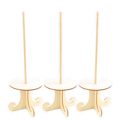 Samanter Wooden Donut Display Doughnuts Stands Tower Wood Donut Stand Holder for Birthday Wedding Party Cake Decor 3Pack
