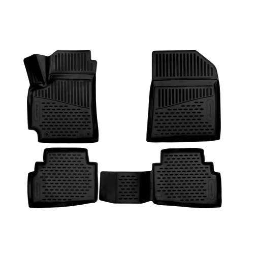 R5 AUTOMOTIVE Fits 2021-2025 Kia Seltos Floor Mats Front & 2nd Row Seat Liner Set 3D Custom Fit All-Weather Full Set Liners, Black
