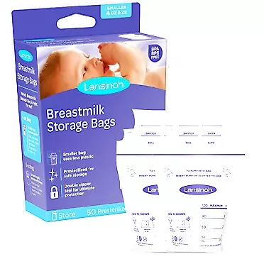 Lansinoh Breastmilk Storage Bags, 50 Count, 4 Ounce
