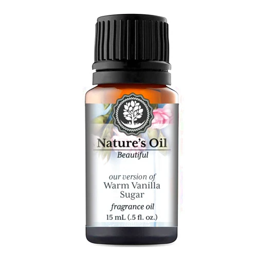 Nature's Oil Warm Vanilla Sugar Fragrance Oil (15ml) For Perfume, Diffusers, Soap Making, Candles, Lotion, Home Scents, Linen Spray, Bath Bombs, Slime