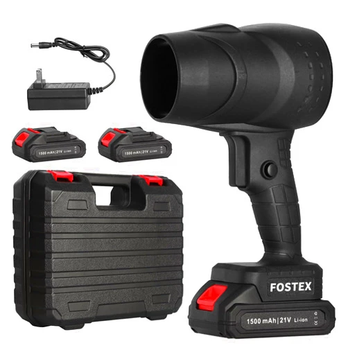 Fostex Turbodry Car Dryer,Rechargeable Cordless Electric Blower,Turbo Dryer Blower for Car,Turboglass Air Duster Blower,Jet Dryer Blower for Car and Yard Cleaning,Outdoor Dust Removal (Black)