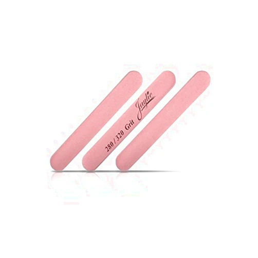 Jaylie Mini Pink Salon Cushion Board Nail Files 280/320 Very Fine (50 Pack)