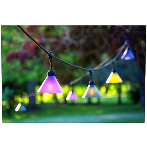 Deer-Terrent Shades for LED String Lights. 4 Great Colors, Weather Resistant, Use Outdoor or Indoor ,Covers for String Lights. 1 Pack of 8 Shades. Use Year Round. Use for All Occasions- Weddings, Parties