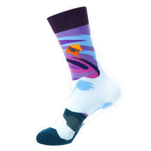 WARMVIN Womens Colorful Funny Socks Dress Crew Cloud Socks Cute Patterned Socks Gift for Weather Enthusiast Size 6-11