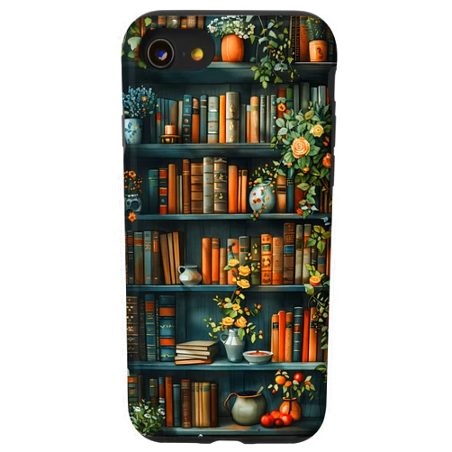 Books Coffee and Flowers Vintage Library iPhone SE (2020) / 7 / 8 Books and Coffee Vintage Library Case