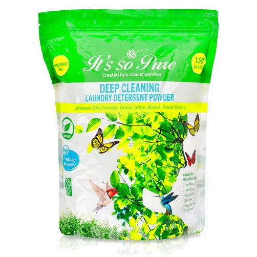 SG Essentials It’s So Pure All Natural Laundry Detergent Powder – Deep Cleaning, Removes Dirt, Grease, Stains – Non-toxic, Vegan, Fragrance Free Laundry for Sensitive Skin, HE Compatible (100 Loads)