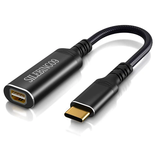 SILEBING09 USB C to Mini DisplayPort Adapter, SILEBING09 USB C(Thunderbolt 3) to Mini DP Adaptor 4K@60Hz, USB 3.1 Type-C to Mini DP Adapter for iPad Pro 2018 MacBook 2017, Samsung S10(No Thunderbolt 2)