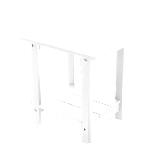 Meluvici Double Adirondack Outdoor Side Table Weather Resistant, Patio Rectangular End Table for Adirondack Chair, White