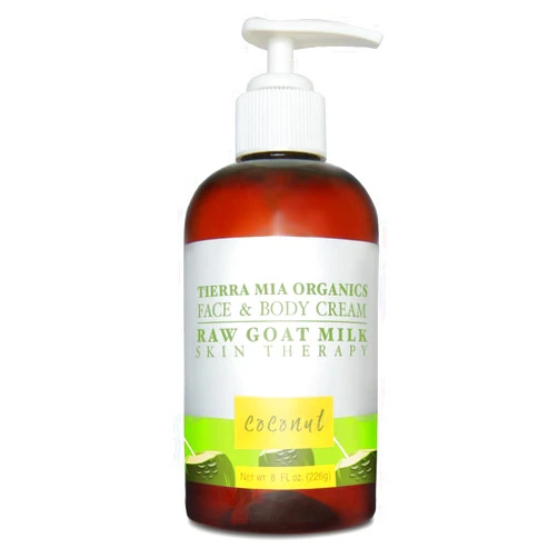 Tierra Mia Organics Raw Goat Milk Skin Therapy Face and Body Cream, 8 Ounce