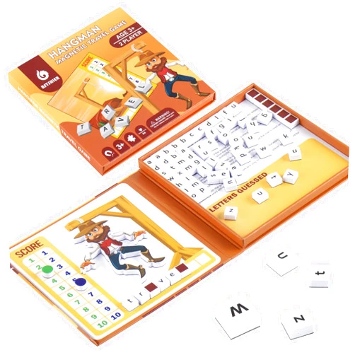 Travofun Travel Games Hangman, Magnetic Travel Games for Kids Road Trips Board Games Educational Toys,Enjoy Family Time Game Kids Gifts for 3+