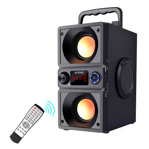 SUPNIU Bluetooth Speaker, Portable Bluetooth Boombox with 40W (60W Peak) Stereo Dual Woofers and Dual Tweeters Wireless Home Party Speaker, 2400 Minutes Playtime, Suitable for Party, Camping, Gym