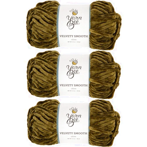 Hobby Lobby Yarn Bee Bulky Yarn for Crocheting & Knitting – Soft Yarn Skein – 80 Yards of 100% Polyester Yarn for Crocheting Blankets, Hats, & More – DIY Handcrafting Accessories, Set of 3