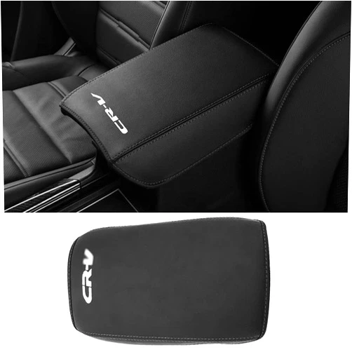 LEXLEY Armrest Box Cover Center Console Pad Waterproof Anti-Scratch Leather Protector Covers For CRV CR-V 2017 2018 2019 2020 2021 2022-Black Stitches