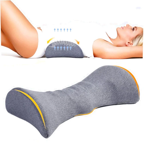 Cozyhealth Lumbar Support Pillow for Sleeping Memory Foam Back Lumbar Support Cushion for Lower Back Pain Relief, Back Support Bed Pillow Waist Support Back Sleepers (Dark Grey)