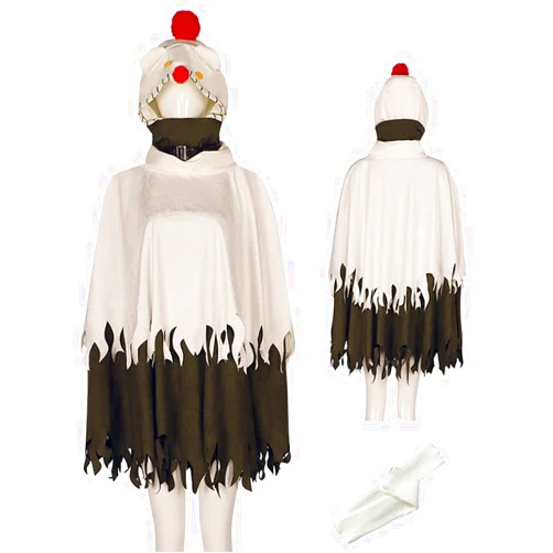 Wcavxmy Womens Fantasy Yuffie Kisaragi Cosplay Costume Suit Final Rebirth Halloween Outfits Moogle Headwear Cloak Set