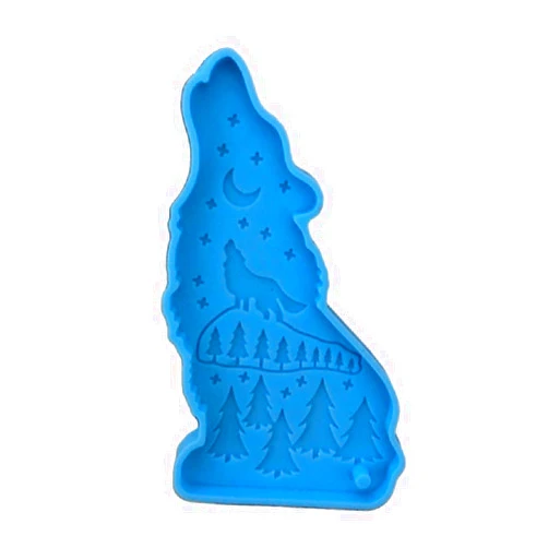 J56JIW2jjsim Wolf Keychain Epoxy Resin Mold Silicone Mold with Hole Cartoon Animal Mold DIY Making Key Ring Pendant Craft Decor Wolf Keychain Resin Mold