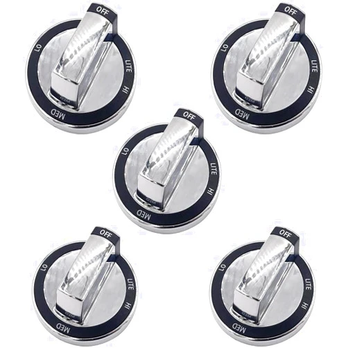 Toefficy Pack of 5#W10415450 Replacement Part New #WPW10415450 W10294797 W10325899 W10415450 AP6021125, 2118719, PS11754446 Control Knob For Whirlpool