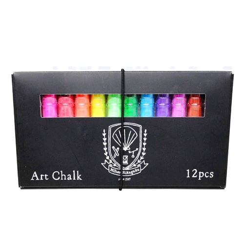 Kitpas 12-Color Art Chalk Set - Smooth, Vivid Chalk for Chalkboard, Sidewalk, & Watercolor Effects - Non-Toxic, Minimal Dust Sidewalk Chalk for Kids and Toddlers - 2-Pack Set