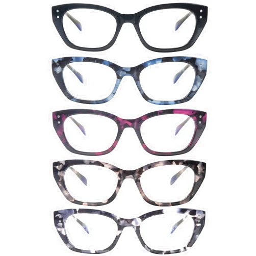 BONCAMOR 5 Pack Reading Glasses for Women Blue Light Blocking Computer Readers Eye Strain Eyeglasses