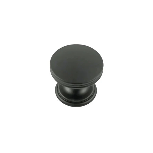 Belwith-Keeler Hickory Hardware P2142-MB American Diner Transitional Door Handle - Hardware for Doors & Dresser Drawers - 1 Pack Round 1-3/8 Inch Cabinet Knob - Zinc Material Door Knob with Matte Black Finish