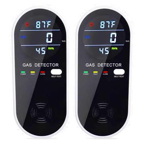 KH Alert 2 Packs Gas Detector & Alarm, KH Alert 3 in 1 Natural Gas Detectors & Propane Gas Detectors for Home & RV, Combustible Gas Leak Detector Monitor for LNG, LPG, Methane