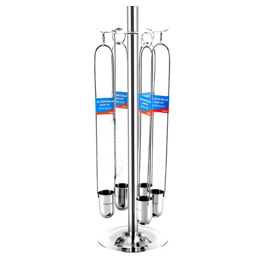 BAOSHISHAN Zahn Cup Viscosity Cup #1 to #5 Dip Type 44ml Stainless Steel Viscometer Flow Cup for Paint Finishes Oil