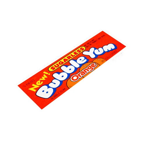 PosterGlobe Poster B735 Orange Bubble Yum Gum Gum Retro Chewing Gum Store Poster Cottage Cave 6