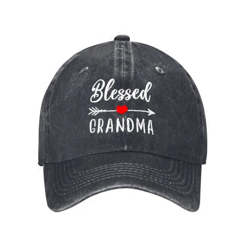 AIMASTZ Nana Embroidered Baseball Cap Vintage Washed Adjustable Cowboy Hat Gifts for Grandma Women,Black