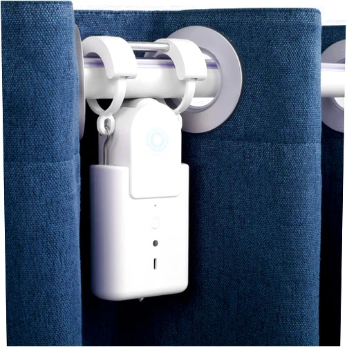 ZSTARR Automatic Curtain Opener Robot,Smart Curtain Electric Motor Home Device Wireless Tuya App Automate Remote Control Timer Switch Voice Control Manual Control for Room Roman Rod (white)