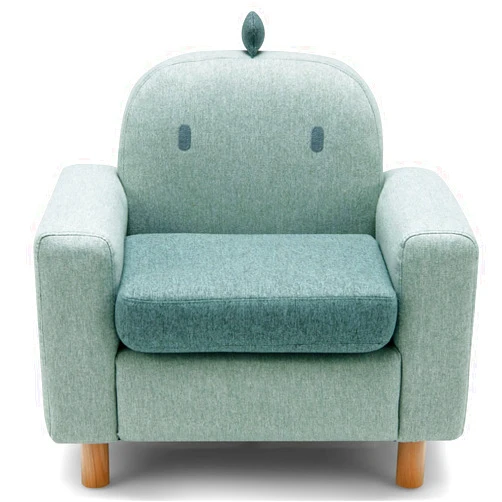 Costzon Kids Couch, Children's Cartoon Sofa Chair w/Solid Wood Frame, Thick Cushion, Child Armchair for Play Room, Kindergarten, Kids Room for 2-8 Little Boys Girls Birthday (Dinosaur)
