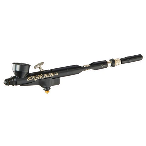 Masino Badger Air-Brush Co. Sotar 2020-2F Large Gravity Feed Fine Airbrush, Black