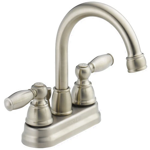 Peerless DELTA FAUCET Peerless Claymore Centerset Bathroom Faucet, Brushed Nickel Bathroom Sink Faucet, 2 Handle Bathroom Faucet, Pop-Up Drain Assembly, Brushed Nickel P299685LF-BN