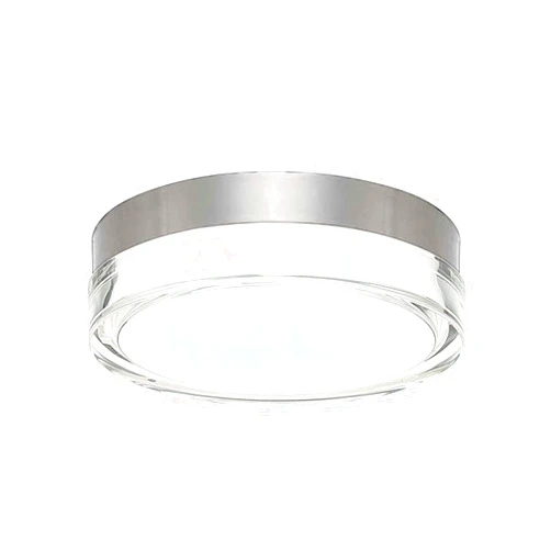 Modern Forms Pi 9in LED Round Flush Mount 3500K in Stainless Steel