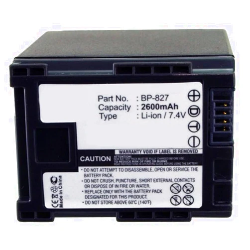 Synergy Digital Camera Battery, Compatible with Canon VIXIA XA25 Digital Camera, (Li-ion, 7.4V, 2600mAh) Ultra High Capacity, Replacement for Canon BP-820 Battery