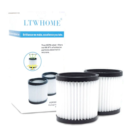 LTWHOME Replacement Ash Vacuum HEPA Filter Fit for Hearth Country Ash Vacuum FCP3552816 Part 411(Pack of 2)