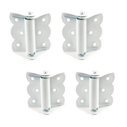 T Tulead 4 PCS Spring Loaded Hinges White Auto Close Door Hinges Self Closing Door Hinges for Commercial Residential Interior Exterior Doors 3.15