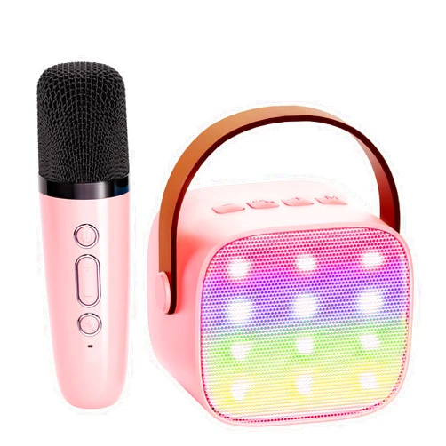 YLL Mini Kids Karaoke Machine, Portable Bluetooth Speaker with Wireless Microphone, Christmas Kids Toys Gifts for Girls 4, 5, 6, 7, 8, 9, 10+ Year Old