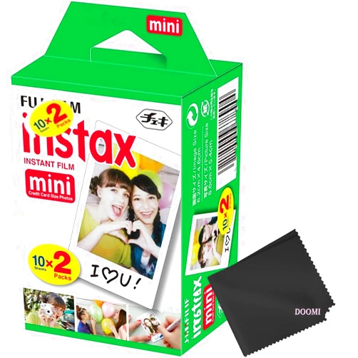 Doomi Mini Camera Film: 20 Shoots Total, (10 Sheets x 2) - Capture Memories Anytime, Anywhere - Doomi Performance Cloth Solution for Perfect Picture Quality