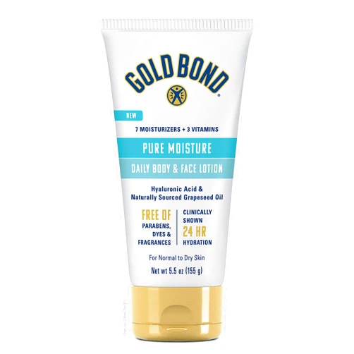 Gold Bond Pure Moisture Lotion, 5.5 oz., Ultra-Lightweight Daily Body & Face Lotion